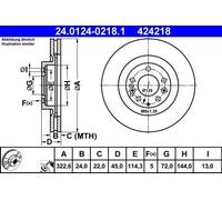 ATE 24.0124-0218.1 Brake disc