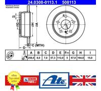Brake discs MERCEDES-BENZ A-CLASS E-CELL 24.0308-0113.1