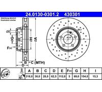 ATE 24.0130-0301.2 Brake disc