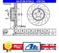 Brake discs MERCEDES-BENZ C-CLASS C 450 AMG 4-matic 24.0136-0134.2