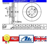 Brake Disc For Mg MG 02-09 MGF 95-02 Rover 100 90-98 FAM8970