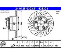 Brake Disc For Porsche 911 15-19 99135240302