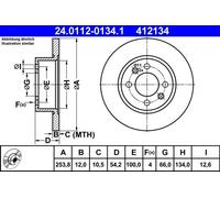 ATE 24.0112-0134.1 Brake disc