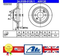 ATE 24.0109-0130.1 Brake disc