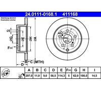 Rear Brake Disc for Toyota:VERSO 42431-0F020
