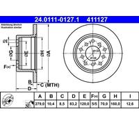 ATE 24.0111-0127.1 Brake disc