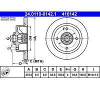 ATE 24.0110-0142.1 Brake disc