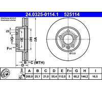 ATE 24.0325-0114.1 Brake disc