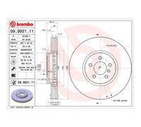 Brembo Front Single Vented UV Coated Brake Disc 09.9921.11 - Fits BMW