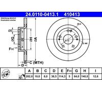 ATE Brake Disc 24.0110-0413.1 – Honda Civic X – Part 42510TGNG00
