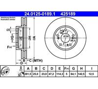 Brake Discs HONDA FR-V 1.7 24.0125-0189.1