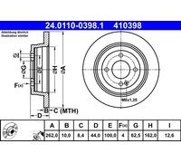 Fits ATE 24.0110-0398.1 brake disc HYUNDAI T. ACCENT/I20 1,0-1,6 10- UK Stock