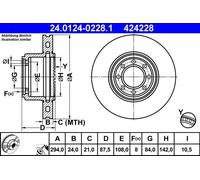 ATE 24.0124-0228.1 Brake disc