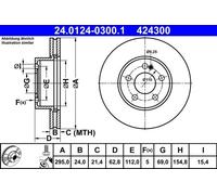 ATE 24.0124-0300.1 Brake disc
