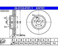 Front Brake Disc MB:W212,S212,W204,C207,A207,S204,R172,C204,E,C,SLK,SLC