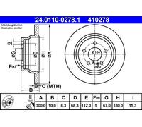 ATE 24.0110-0278.1 Brake disc