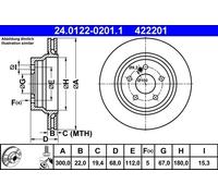 Brake Disc MERCEDES-BENZ CLS CLS 280 24.0122-0201.1