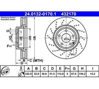 Front Brake Disc MB:X218,C218,CLS A0004211812 A2184210312 2184210312 0004211812