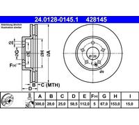 Brake Disc MERCEDES-BENZ MARCO POLO Camper 200 CDI 24.0128-0145.1