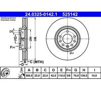 Front Brake Disc Opel Vauxhall Saab:ASTRA H,9-5,CORSA E,Mk V 5,ZAFIRA B,ADAM