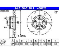 ATE 24.0136-0128.1 Brake disc