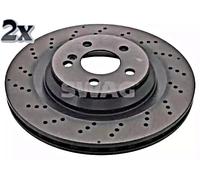 Brake Disc Rear Axle x2 pcs Fits MERCEDES W230 W129 R230 R129 2304230912