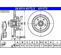 ATE 24.0111-0173.2 Brake disc