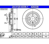 X2 PCS BRAKE DISC 24.0120-0239.1