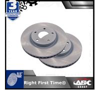 2x Brake Discs Pair Vented fits NISSAN QASHQAI J10 2.0 Front 07 to 13 MR20DE Set