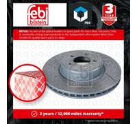 Brake Disc Single Vented fits BMW 220D F22, F23 2.0D Front 12 to 20 370mm Febi