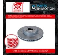 Brake Disc Single Vented fits BMW 220D F22, F23 2.0D Front 12 to 20 370mm Febi
