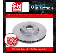 Brake Disc Single Vented fits BMW 518D F11 2.0D Front Left 14 to 17 B47D20A Febi
