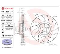 Brake Disc Single Vented fits BMW 620D G32 2.0D 2018 on 395mm Brembo 34106887658