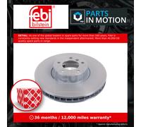 febi bilstein Pair of Internally Vented Oiled Brake Disc Rotor 104806 fits Front