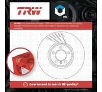Brake Disc Single Vented fits BMW 535 3.0 Front Right 09 to 17 N55B30A 348mm TRW