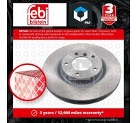 Brake Disc Single Vented fits BMW M3 E36 3.0 Front Right 92 to 95 315mm Febi New