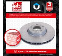 Brake Disc Single Vented fits BMW 640D 3.0D Front Left 11 to 18 N57D30B 348mm
