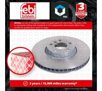 Brake Disc Single Vented fits BMW 520D 2.0D Front Right 10 to 17 B47D20A 348mm