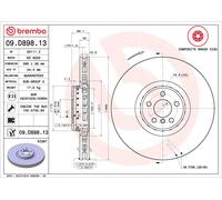 Brake Disc Single Vented fits BMW X5 M50i G05 4.4 2019 on 395mm Brembo Quality