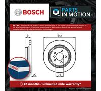 Brake Disc Single Vented Rear Left 312mm 0986478763 Bosch 34212227177 BD676 New