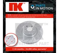 Brake Disc Single Vented fits MERCEDES SL500 R230 5.5 Front 06 to 12 350mm NK