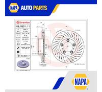 Brake Disc Single Vented fits PORSCHE 911 991 3.8 Front Right 12 to 19 330mm New