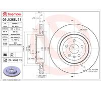 Brake Disc Single Vented fits TESLA MODEL S 5YJS Rear 2012 on 365mm Brembo