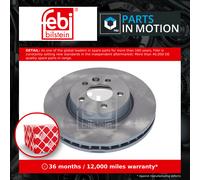 Brake Disc Single Vented fits VW AMAROK 2.0D Front 11 to 22 332mm 2H6615301 Febi