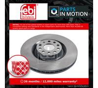 Febi Bilstein 34254 Brake Disc x1 Fits VW Passat 3.2 FSI 4motion 3.6 R36 4motion