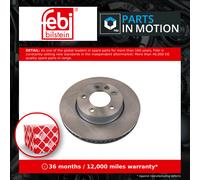 Brake Disc Single Vented fits VW TOUAREG 7L 3.2 Front Left 02 to 06 330mm Febi