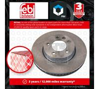 Brake Disc Single Vented fits VW TOUAREG 7L 3.2 Front Left 02 to 06 330mm Febi