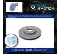 Brake Disc Single Vented Front 340mm ADV184366 Blue Print 7E0615301C 7E0615301F