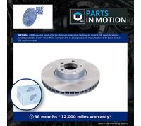 Brake Disc Single Vented Front 348mm ADB1143106 Blue Print 34116767353 Quality