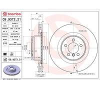 Brake Disc Single Vented fits RANGE ROVER Mk3 L322 5.0 Front 09 to 12 360mm